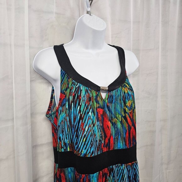 Studio JPR Dress Maxi Sleeveless Blue Grunge Boho Festival M - Picture 3 of 11
